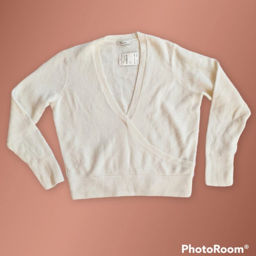 NWT Large Madewell Wrap-Front Sweater